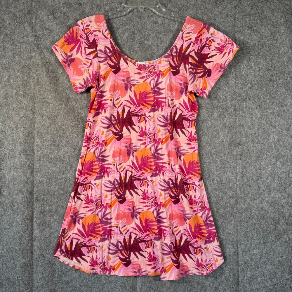Vermilli Hawaiian Shirt Dress Womens Medium Beach Tropical Luau Travel Cruise